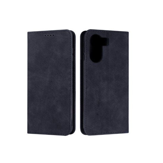 Leather Flip Cover with Internal Pocket For Xiaomi Redmi 13C/Poco C65 Blue